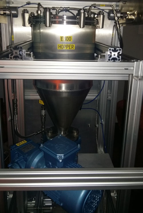 Ajax Equipment hopper provides practical storage solution for prototype sublimation system