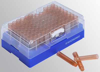 Amber tubes store light-sensitive samples