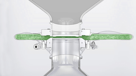 Figure 2: Illustration of valve cross section showing bio-decontamination gas between valve faces
