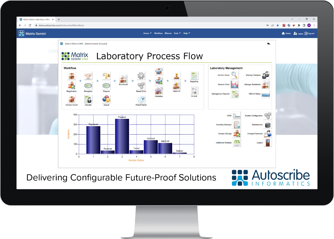 Autoscribe demonstrates web application at Lab Innovations