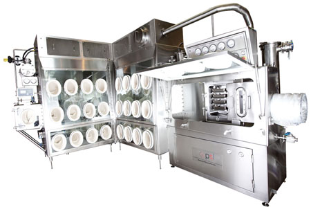 Clinical trial isolator and contained CakeStand tray dryer 