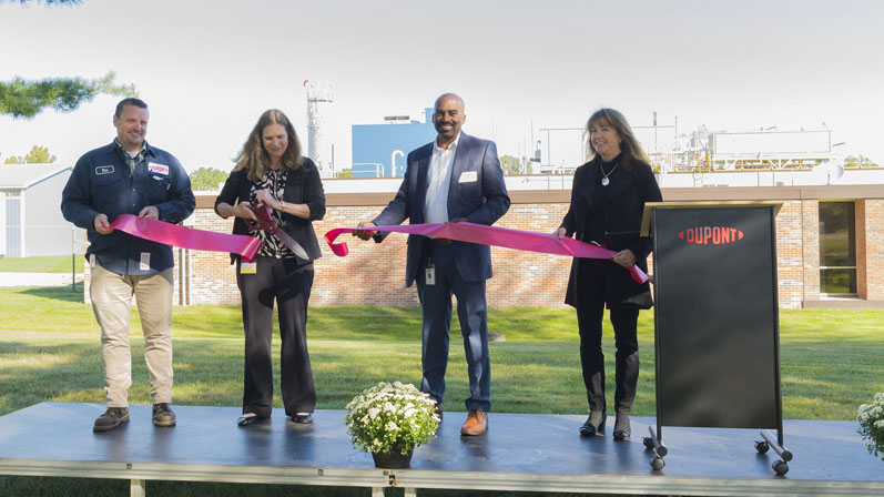 DuPont hosts ribbon-cutting for new medical elastomer mixers at Healthcare Industries Materials Site