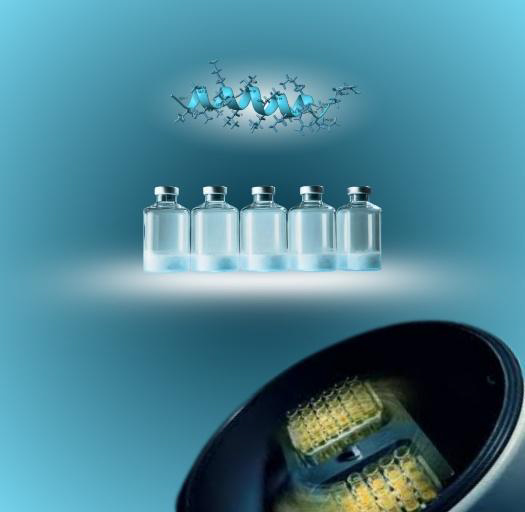 Evaporation and lyophilization for converting RP-HPLC peptide fractions into stable powders