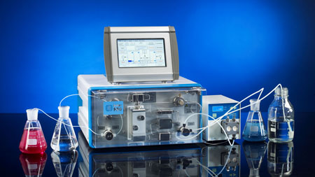 ThalesNano has developed the H-Cube Pro flow reactor as a follow-up to the H-Cube. This version offers greater hydrogen production for higher throughput, wider temperature capability including – for the first time – active cooling for more selective reactions, and a new graphical interface with real-time reaction monitoring/data logging and method storage capabilities. The H-Cube Pro is also forward-compatible with several upcoming low cost reactor modules to expand the chemistry capabilities still further. Chemists can look forward to using other gases such as CO<sub>2</sub>, O<sub>2</sub> or Syngas on the same instrument they already use for their hydrogenations. Another module allows homogeneous reactions to be performed at higher than microwave temperatures and pressures.