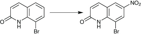 Scheme 3: Nitration reaction on a quinolone derivative