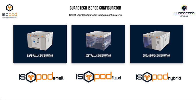 Guardtech unveil revamped Isopod Configurator online cleanroom pod builder tool