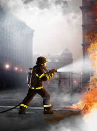 More than three million fire fighters around the world are protected by clothing made from Nomex fibres