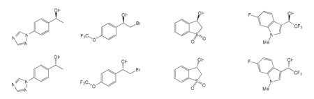 Figure 2: Enantiopure secondary alcohols prepared by CRED reduction of the corresponding prochiral ketones