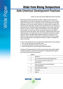 New chemical process white paper: risks from rising temperature in scale-up