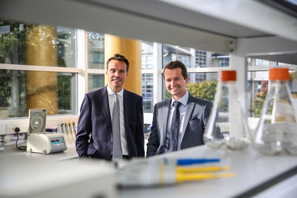 Piers Scrimshaw-Wright, MD of The Oxford Science Park and Ryan Cawood, CEO, Oxford Genetics Ltd
