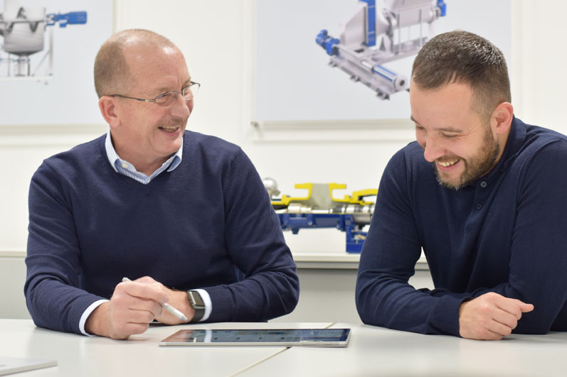 L-R: Peter McGarian, Managing Director, and Tom Fussell, Service Team Supervisor