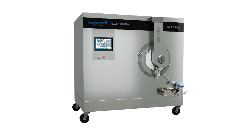 TPR 25 Pilot mobile tablet coater from Romaco Tecpharm for batch sizes from 5 to 100 percent