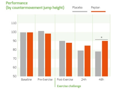 Figure 2: Performance evaluated by countermovement jumps (CMJ)