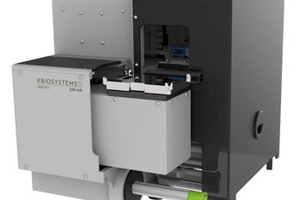 Automated barcode applicator for microplates and Petri dishes
