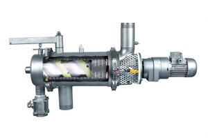 Automatic self-cleaning strainer for industrial resin