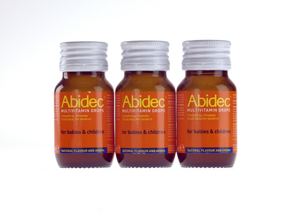 Beatson Clark supplies amber glass bottle for Abidec Vitamin Drops