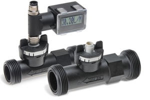 Compact vortex flow meter with local display