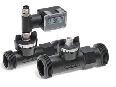 Compact vortex flow meter with local display