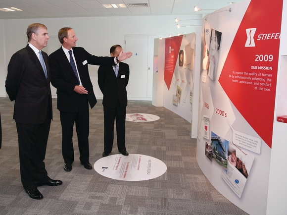 Duke of York opens Stiefel's Eurasia headquarters in UK