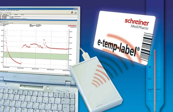 e-label monitors temperature in transit