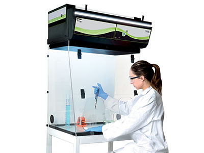 Erlab Captair Smart ductless filtering fume hoods remove hazardous elements 