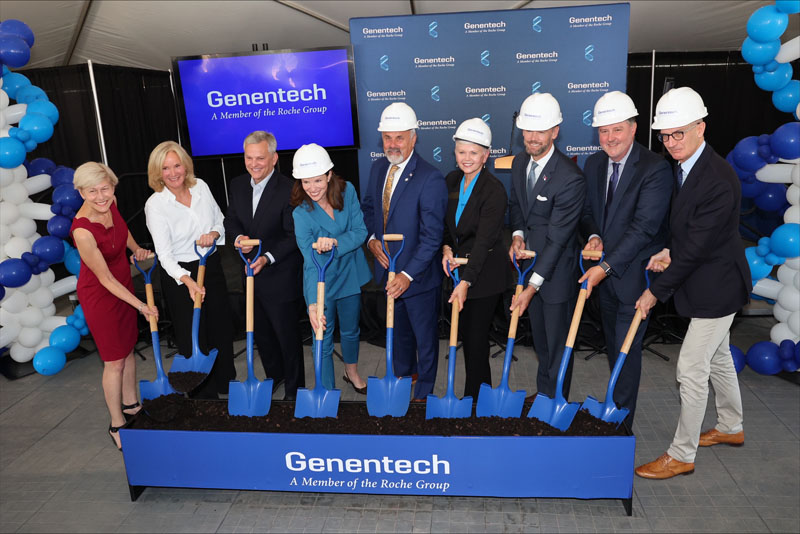 Genentech and Roche break ground on a state-of-the-art manufacturing facility in Holly Springs, NC, US