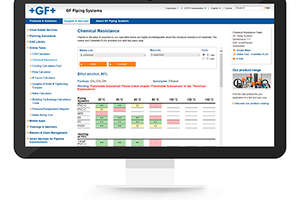 GF Piping Systems presents its updated online tool ChemRes PLUS