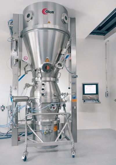 Glatt combines high shear granulation with a fluid bed dryer