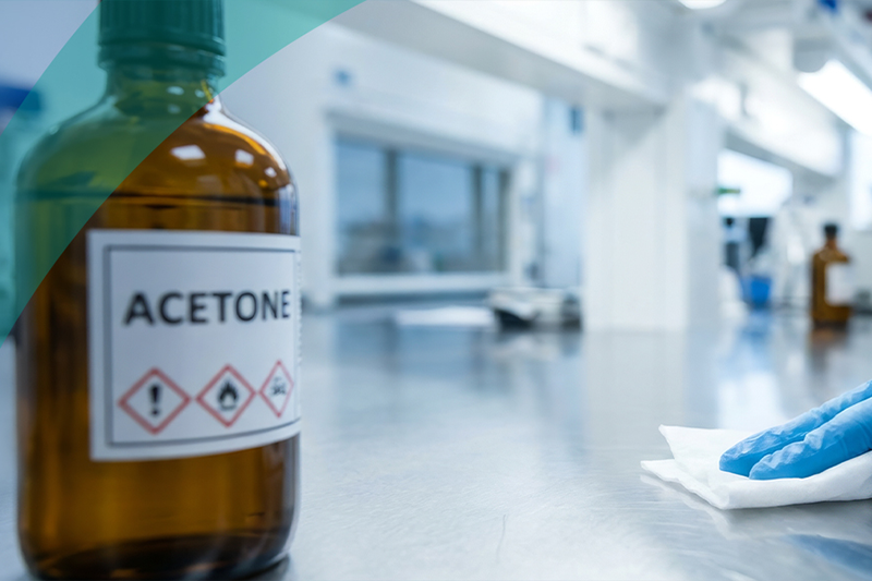 How acetone impacts glove integrity in the lab