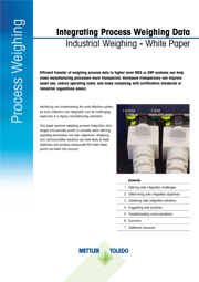 Integrating process weighing data