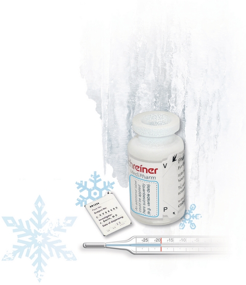 Label allows easy marking of frozen pharmaceuticals