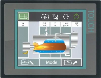 Loos steam boilers feature touchscreen control