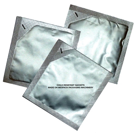 Mespack manufactures child-resistant tear open sachets