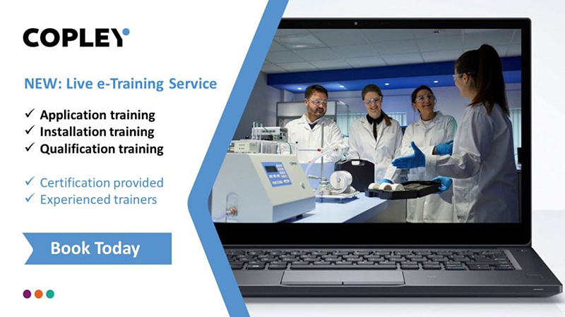 New e-Training service from Copley for pharmaceutical testing 