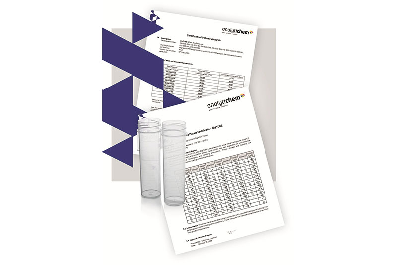 New Trace Metal Certification launched for AnalytiChem’s DigiTUBE digestion tubes