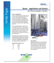 Ozone – application and control for pharmaceutical waters