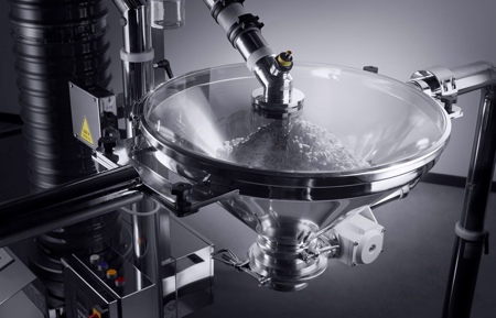 Pharma Technology introduces bin filling hopper for PharmaFlex tablet dedusters
