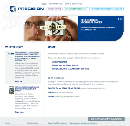 ‘Precision’ site launched for leading manufacturer and software systems supplier 
