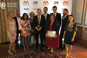 Quotient Sciences wins Medilink UK Healthcare Business Award
