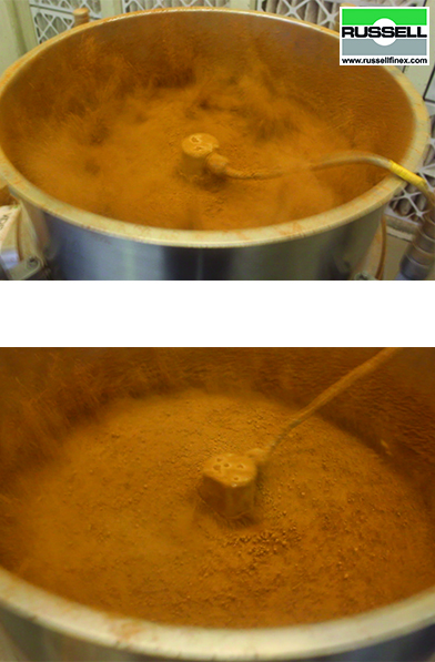 Removing contamination from cosmetic powders