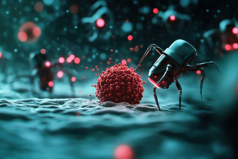 Spiky magnetic nanorobots pierce tumour defences to boost chemotherapy