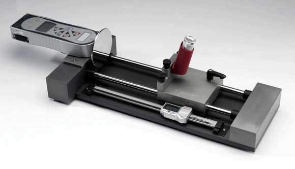 Spray force tester for nasal sprays and MDIs