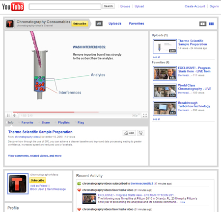 Thermo Fisher Scientific launches YouTube chromatography channel