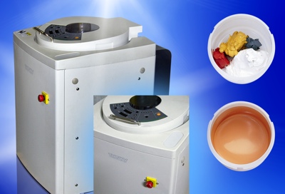 Thinky mixer provides rapid one step dispersal/degassing in production quantities