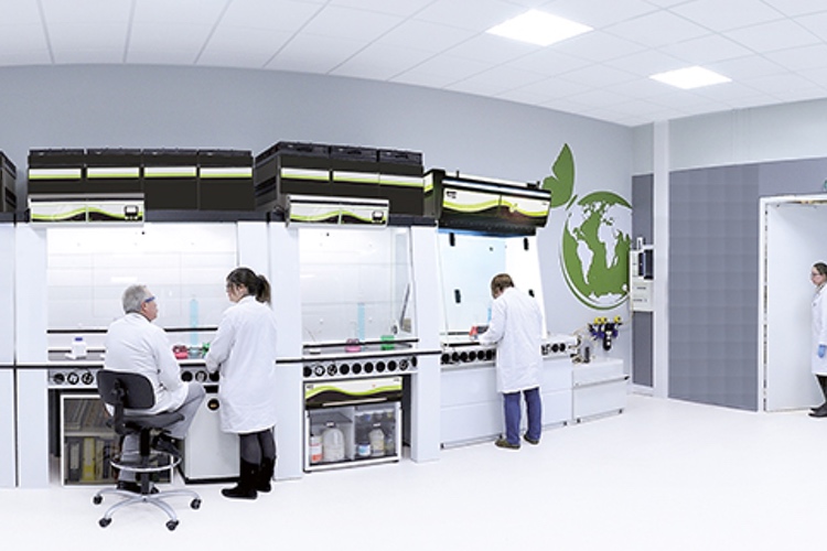 Total elimination of hazardous chemical fumes, odours, and powders