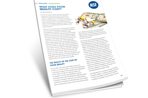 What does poor quality cost?