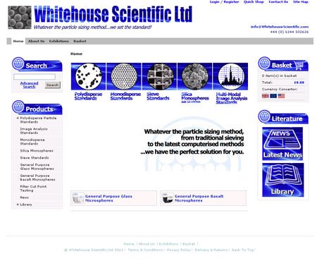 Whitehouse Scientific’s website adds online purchasing 